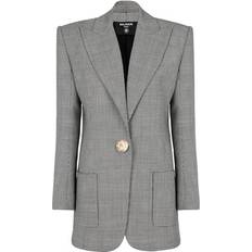 Cashmere Blazers Balmain button wool jacket black