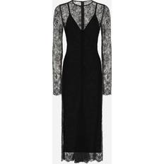 Midikleider - Polyamid Dolce & Gabbana Chantilly lace fil coupé calf-length dress