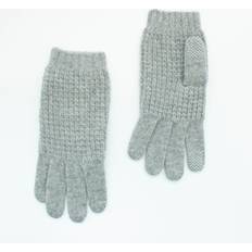 Grey Gloves Cashmere stitched tech gloves