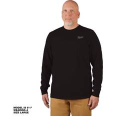 Milwaukee Tops Milwaukee Men's Black Cotton/Polyester Long-Sleeve Hybrid Work T-Shirt