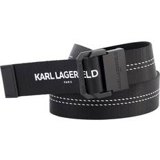 Accessories Karl Lagerfeld Paris Men's Logo Webbing Belt Black