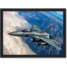 ARTERY8 Military Airforce F-15 Strike Eagle Fighter Photo Print Framed Art