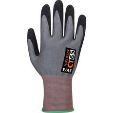 Grey Disposable Gloves Portwest CT VHR15 Nitrile Foam Cut Glove Grey/Black