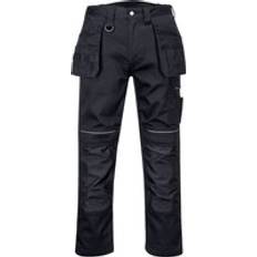 Portwest Arbeidsklær Portwest PW34 Hi Vis Work Trousers Black 36" 31"