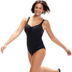 Fabric Swimwear Speedo Womens/ladies Aquanite Shaping One Piece Swimsuit black