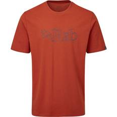 Rab Men T-shirts & Tank Tops Rab Men's Stance Sketch Short Sleeve T-Shirt, Red