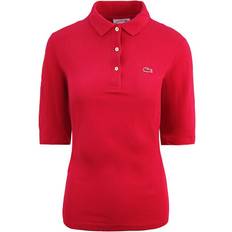 Lacoste Women Polo Shirts Lacoste Womens Pink Polo Shirt Cotton
