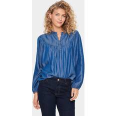 Tencel Blusar Saint Tropez Blus ChambraSZ Blouse Blå