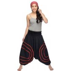 Simandra Haremshose "Cercles" Pumphose Aladinhose Pluderhose Freizeithose für Damen