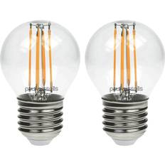 Light Bulbs Paul Russells Paul Russells 2 Pack 4w=40w Golf LED Filament Light Bulbs E27 ES Edison Screw 4W Small Globe G45 270 Beam Lamp 2700K Warm White 40W Incandescent