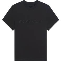 Givenchy Dame T-shirts Givenchy Krystal Logo Tee Med Rhinestones - Sort