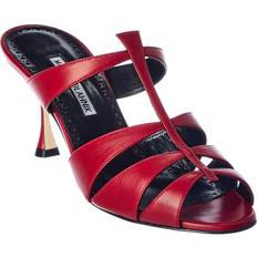 Rood Sandalen met hak Manolo Blahnik Nooramu 70 Leather Sandal