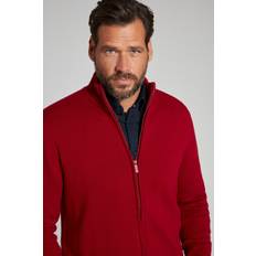 Rosso - Uomo Cardigan JP1880 Strikkejakke, stående krage, ribbestrikkede linninger