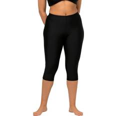 Donna Costumi da Bagno Ulla Popken Schwimmcapri Costume a Pantaloncino - Nero