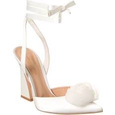 Gianvito Rossi Blommig Slingback Pumps - White