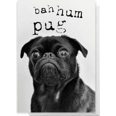 Festprodukter By IWOOT Bah Hum Pug Greetings Card Large Card