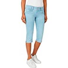 W24 Shorts Pepe Jeans Damen Gen Crop Shorts, Blue Denim-PE0