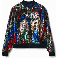 Desigual Women Jackets Desigual Women's CHAQ_Sequin Light, 2000 Black Jacket