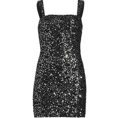 Square Dresses Women's Benson Sequined Minidress Black Black