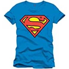 Cotton Division Superman Herren Logo Classique T-Shirt, Bleu Cobalt