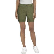 Canvas - Women Shorts Natural Reflections Natural Reflections Canvas Cargo Shorts for Ladies Four Leaf Clover