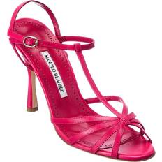 Manolo Blahnik Pink Shoes Manolo Blahnik Marana Leather Sandal