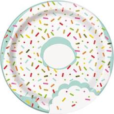 Unique Party Paper Donut Plates Pack of 8