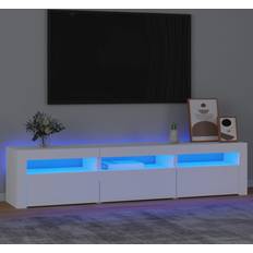 VidaXL Vita TV-bänkar vidaXL Med Led-belysning TV-bänk