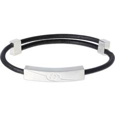 Gucci Armband Gucci Tag Cotton & Silver Bracelet