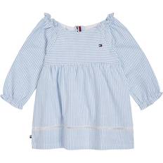 Tommy Hilfiger Kleider Tommy Hilfiger Baby Ithaca Langærmet Kjole Copenhagen Blue White-68