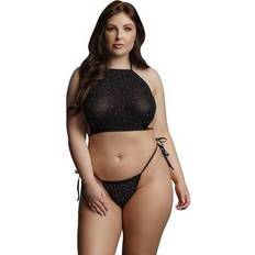 Clothing Festive Rhinestone Top and Thong - Plus Size