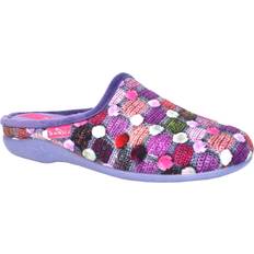 Morado - Mujer Zapatillas Lunar Pantuflas Craqueladas - Pírpura/Azul/Gris