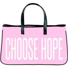 Black - Leather Fabric Tote Bags Choose Hope- Canvas Tote Bag Terrazzo