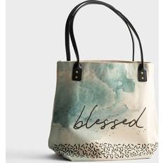 Leather - Woman Fabric Tote Bags Dayspring Blessed Canvas Tote