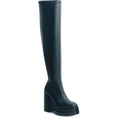 Boots Wild Pair Womens Ozzey Faux Leather Heels Over-The-Knee Boots