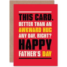 Party Supplies ARTERY8 Wee Blue Coo Fathers Day Awkward Hug Happy Fun Greeting Card