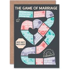 Blue Cards & Invitations ARTERY8 Wee Blue Coo Game Of Marriage Celebration Fun Wedding Greeting Card