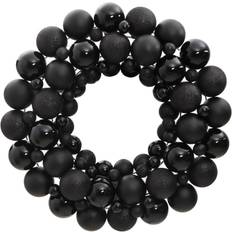 vidaXL Christmas Wreath Black Polystyrene