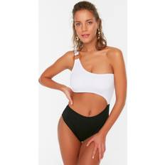 Fabric - Women Swimsuits Trendyol Collection Collection Monokini Schwarz Colorblock für Damen