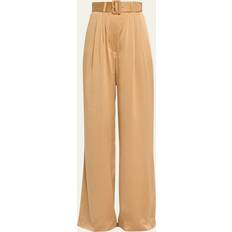 Seta Pantaloni Zimmermann Silk Wide-Leg Tuck Pants SAND US 12