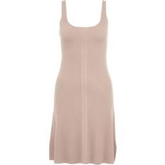 Guess Midikleider Guess Sommerkleider Strickkleid Ärmellos, Beige