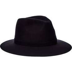 Women Hats on sale Phenix Short Brim Suede-Trim Wool Felt Fedora