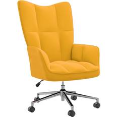 Beige Fauteuils Homie Chaise De Relaxation Jaune Moutarde Velours Fauteuil