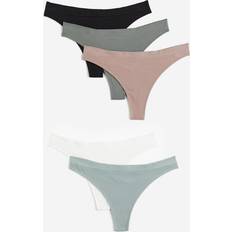 Turquoise - Women Knickers H&M Ladies Turquoise 5-pack seamless thong briefs