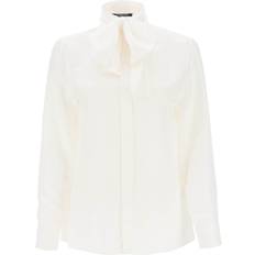 Fabric - Woman Shirts Versace Allover Lavallière Shirt - White