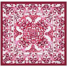 Bloemen - Vrouw Accessoires Dolce & Gabbana Majolica-print Silk Twill Foulard Fuchsia Silk