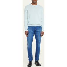 Denim - Men Sweaters Frame Men's Cashmere Knit Sweater MINT BLUE