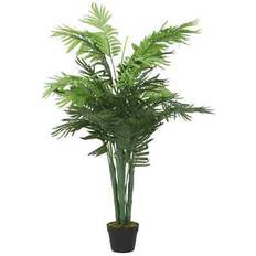 Hierro Plantas Artificiales vidaXL Palmera Con 18 Hojas Verde 80 cm Planta Artificial