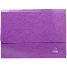 Office Supplies Exacompta Iderama Document Wallet 6509Z Card 35.7 Purple Pack of 10