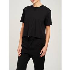 Polyurethan T-Shirts Marchesa Notte Dominique Cropped-T-Shirt Damen Lyocell/Polyurethan Schwarz